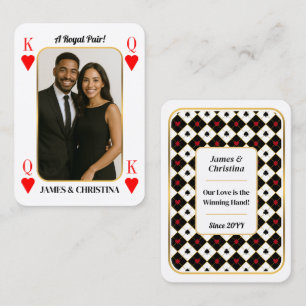 Cartes de Poker Personnalisées, Royal Pair Couple 
