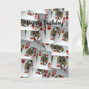 Cartes de Poker Queens Design Carte Anniversaire,