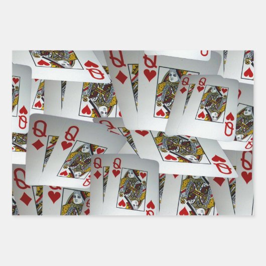 Cartes De Poker Queens, Feuilles D'Enveloppement C (Devant)