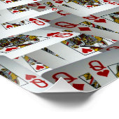 Cartes de Poker Queens Layers, Poster (Coin)