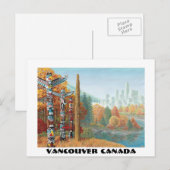 Cartes de Polonais de totem de Vancouver de carte (Devant / Derrière)