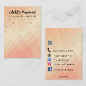 Cartes de Porte-Bijoux Orange modifiables (Devant / Derrière)