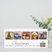 Cartes de porte-photo de Noël instagram (Debout devant)