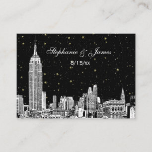 Cartes de positionnement couleur Etted NYC Skyline