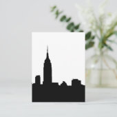 Cartes de poste Silhouette New York Noir & Blanc (Debout devant)