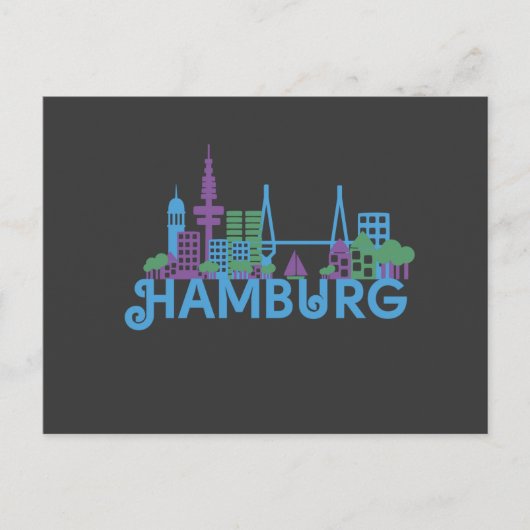 Cartes de poste Skyline Hambourg (Devant)
