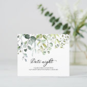 Cartes de pot de nuit de date de douche de mariée (Debout devant)