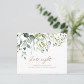 Cartes de pot de nuit de date de douche de mariée (Debout devant)