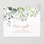 Cartes de pot de nuit de date de douche de mariée (Devant)