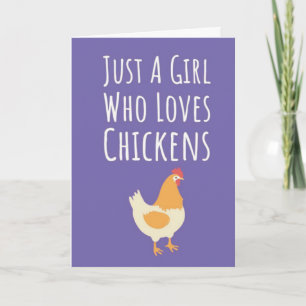 Cartes de poulet rose mignon pour filles animaux d