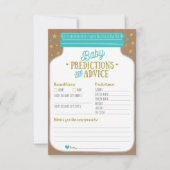 Cartes de prédiction et de conseil du baby shower (Devant)