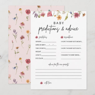 Cartes de prédiction et de conseil du Baby shower 