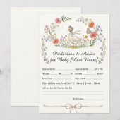 Cartes de prédictions Bébé Fleur Sauvage de Mère l (Devant / Derrière)