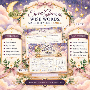 Cartes de prédictions et conseils pour Baby Shower