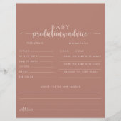 Cartes de prédictions et de conseils pour bébé en  (Devant)