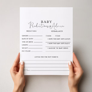 Cartes de prédictions et de conseils pour bébé en 