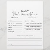 Cartes de prédictions et de conseils pour bébé en  (Devant)