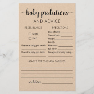 Cartes de prédictions et de conseils pour bébé pou