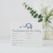 Cartes de prédictions pour bébé Eléphant Bleu Cade (Debout devant)
