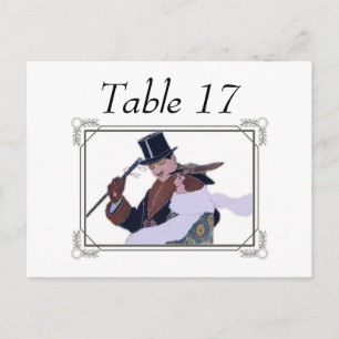 Cartes de présence de tables de couple des années 