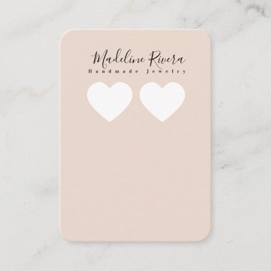 Cartes de présentation artisanales pour boucles d' (Devant)