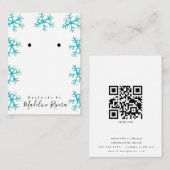 Cartes de Présentation Artisanales pour Flocons de (Devant / Derrière)