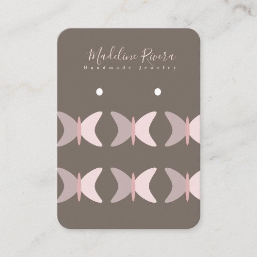Cartes de Présentation Artisanales pour Papillons  (Devant)