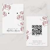 Cartes de Présentation Artisanales pour Sprigs de (Devant / Derrière)