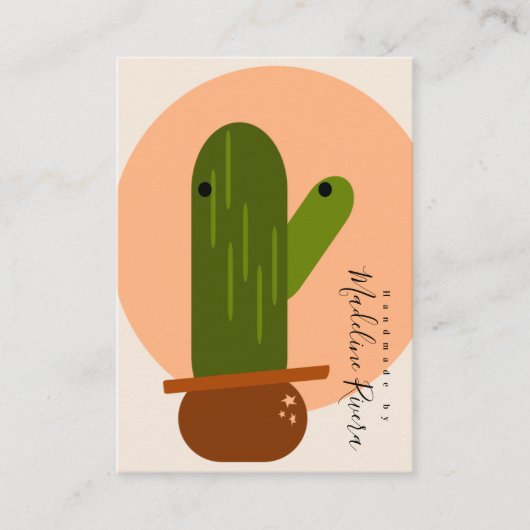 Cartes de Présentation d'Artisanat de Cactus Abstr (Devant)