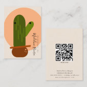 Cartes de Présentation d'Artisanat de Cactus Abstr (Devant / Derrière)