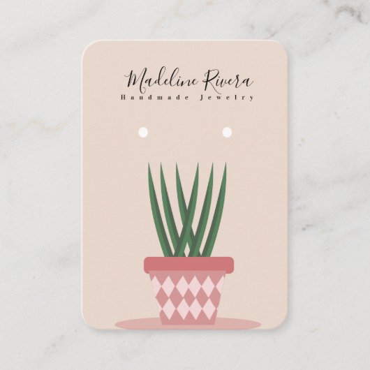 Cartes de Présentation d'Artisanat de Plante Verte (Devant)
