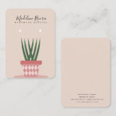 Cartes de Présentation d'Artisanat de Plante Verte (Devant / Derrière)