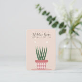 Cartes de Présentation d'Artisanat de Plante Verte (Debout devant)