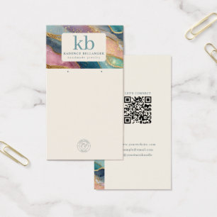 Cartes de Présentation de Bijoux à Monogramme sur