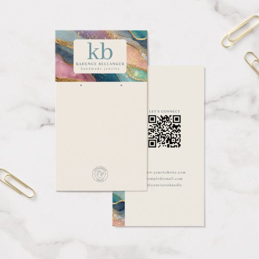 Cartes de Présentation de Bijoux à Monogramme sur  (Bureau)