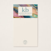 Cartes de Présentation de Bijoux à Monogramme sur  (Devant)