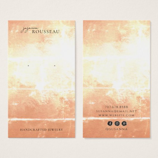 Cartes de Présentation de Bijoux Artisanaux Modern (Devant & derrière)