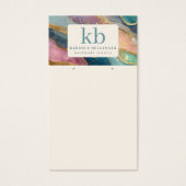 Cartes de Présentation de Bijoux avec Monogramme e (Devant)