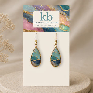 Cartes de Présentation de Bijoux avec Monogramme e
