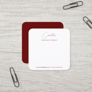 Cartes de présentation de bijoux minimalistes en é