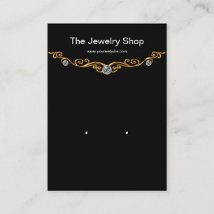 Cartes de présentation de bijoux pour boucles d'or