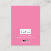 Cartes de présentation de bijoux Roses Rose Blanc (Dos)