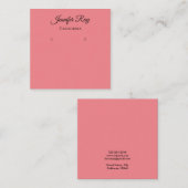 cartes de présentation de boucles d'oreilles en ca (Devant / Derrière)