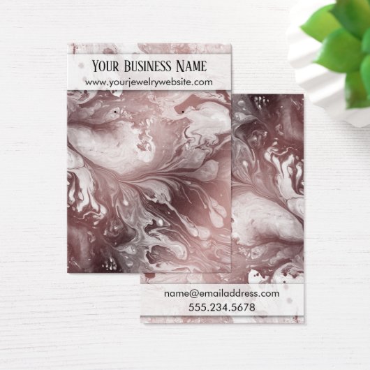 Cartes de présentation de boucles d'oreilles en or (Bureau)