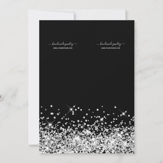 Cartes de présentation de colliers noirs non coupé (Devant)