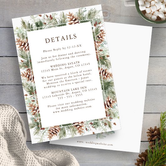 Cartes de Présentation de Mariage avec Verdure d'H