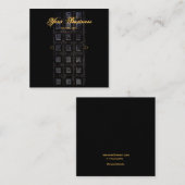 Cartes de présentation de porte-boucles noir indus (Devant / Derrière)