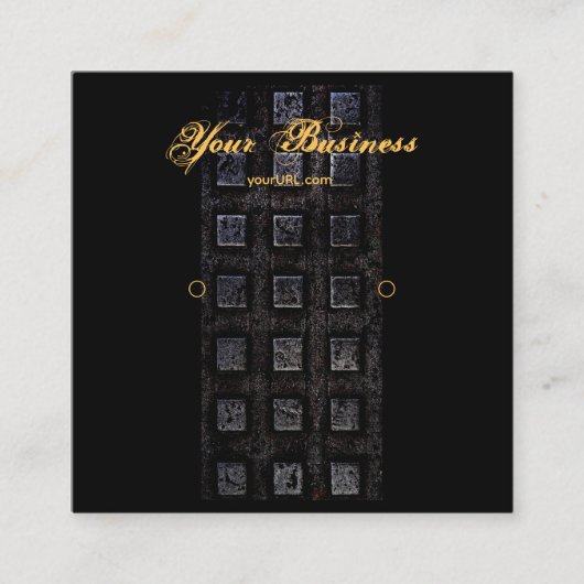 Cartes de présentation de porte-boucles noir indus (Devant)