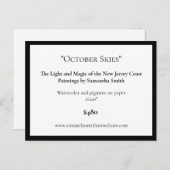 Cartes de présentation d'exposition d'art modifiab (Devant / Derrière)