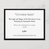 Cartes de présentation d'exposition d'art modifiab (Devant)